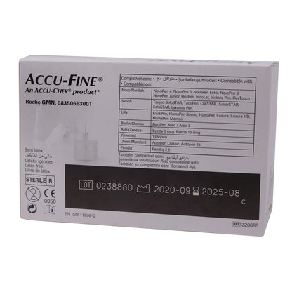 Accu Check Accu-Fine 4X0.23Mm [32G] 100 Pieces
