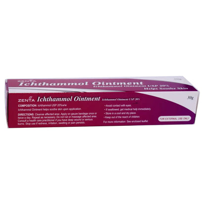Zenta Ichthammol 20% Ointment 30Gm