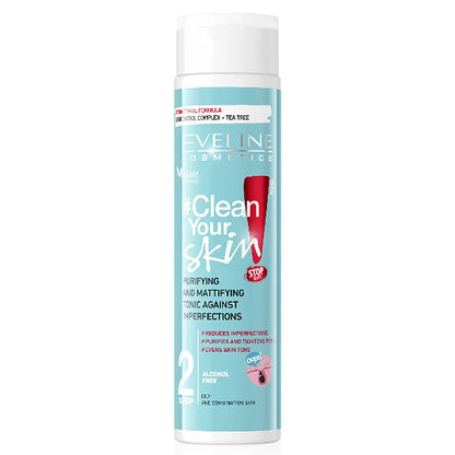 Eveline Pure Control SOS Step 2 Deeply Cleansing Tonic 225 Ml