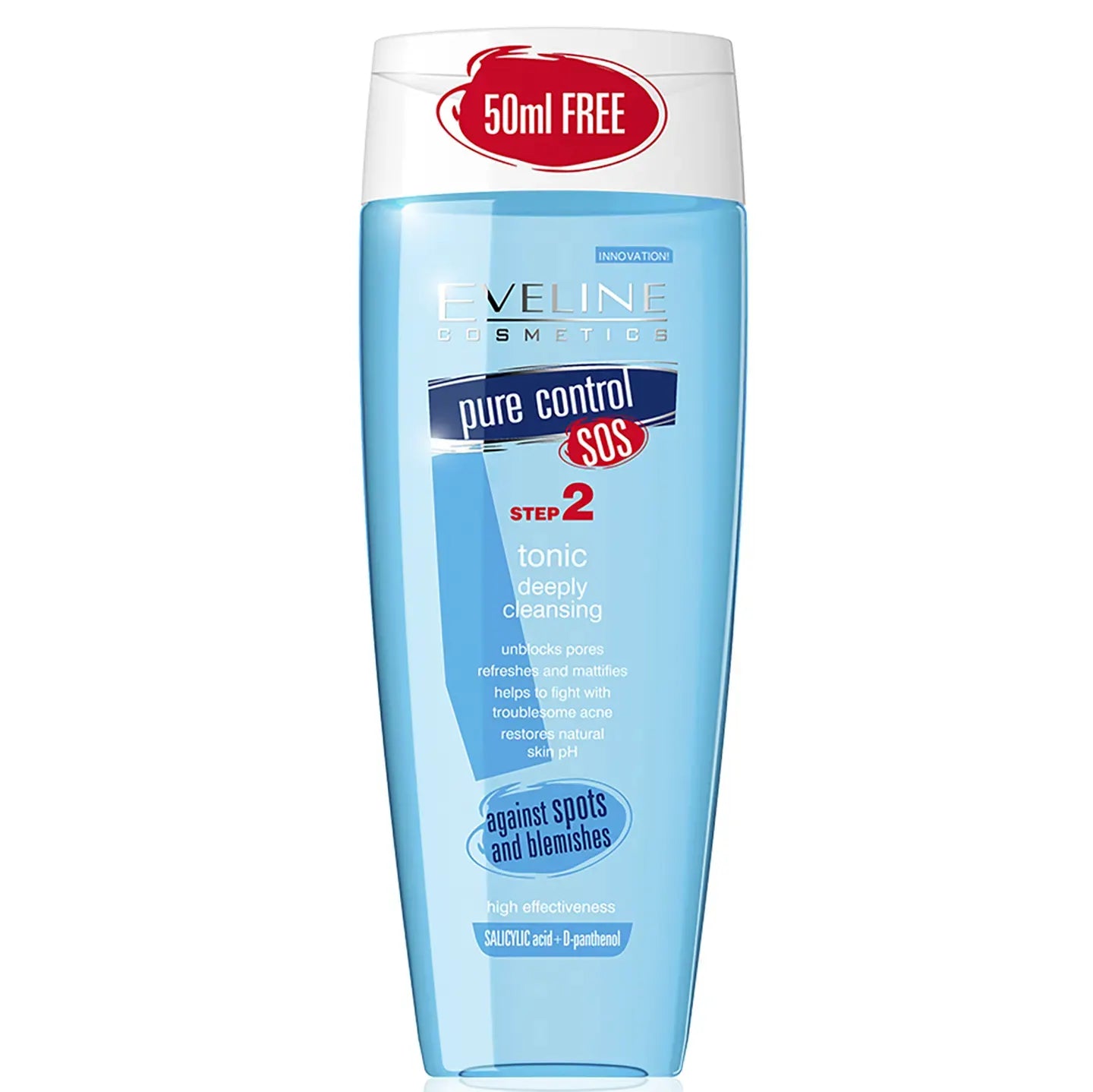 Eveline Pure Control SOS Step 2 Deeply Cleansing Tonic 225 Ml