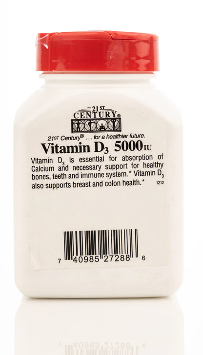 21 Century Vitamin D3 5000 IU 30 Tablet