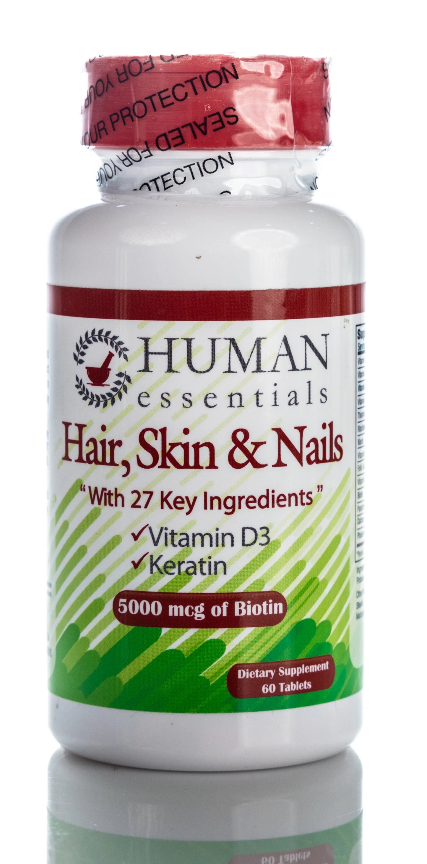 Human Essentials Hair, Skin & Nails 5000 mcg Biotin 60 Tablet