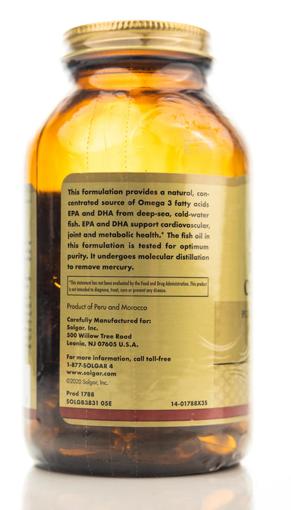 Solgar Omega-3 Fish Oil Concentrate 120 Softgels
