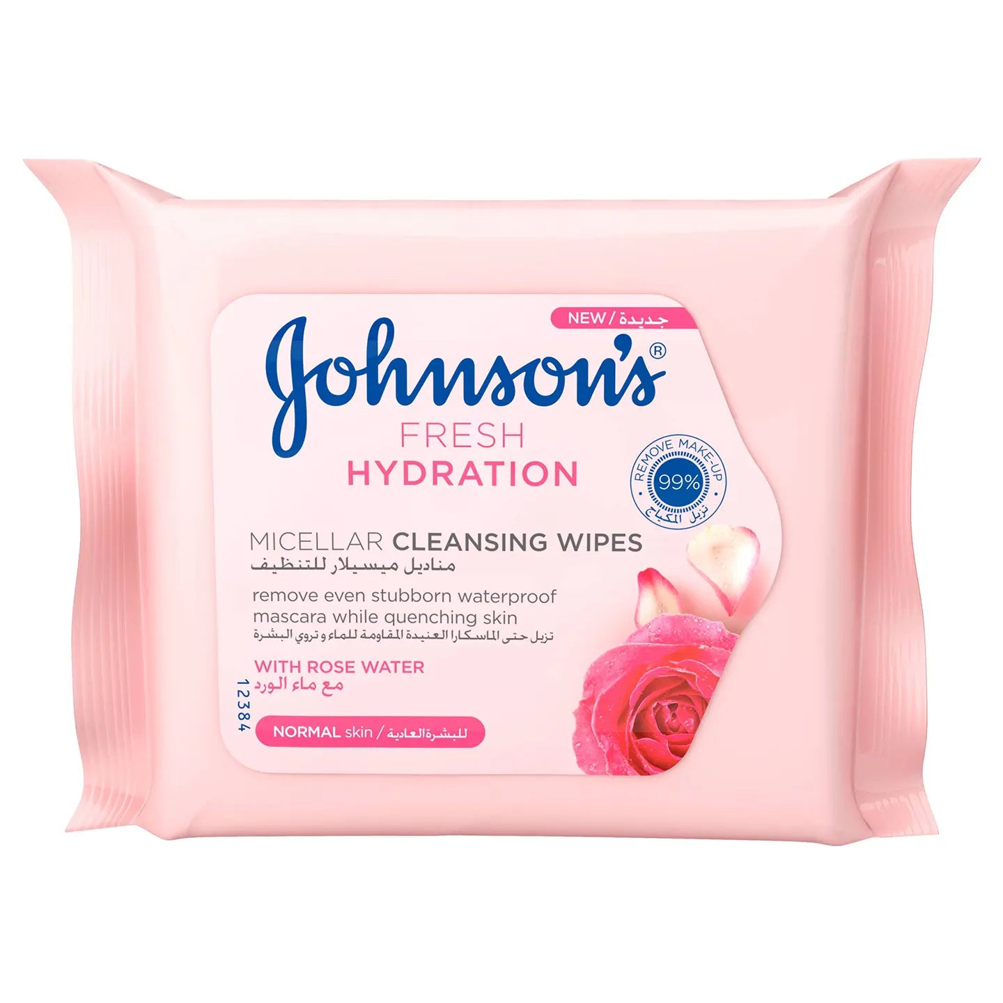 Johnson And Johnson Fresh Hydra [Normal Skin] Micellar Cleansing Wipes 25 Pieces