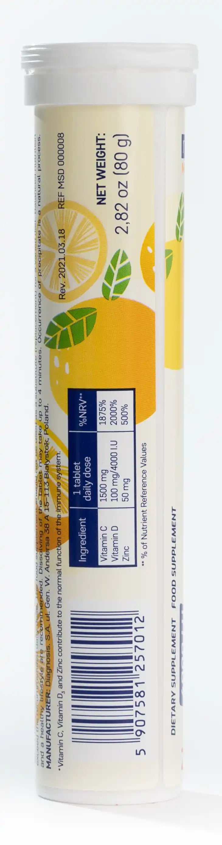 Novaclear Vit D3+ Vit C +Zinc Forte Plus 20 Effervecent Tablet