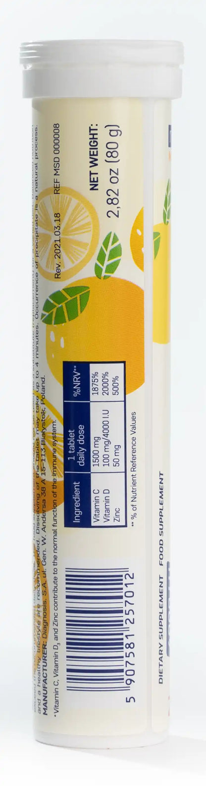 Novaclear Vit D3+ Vit C +Zinc Forte Plus 20 Effervecent Tablet
