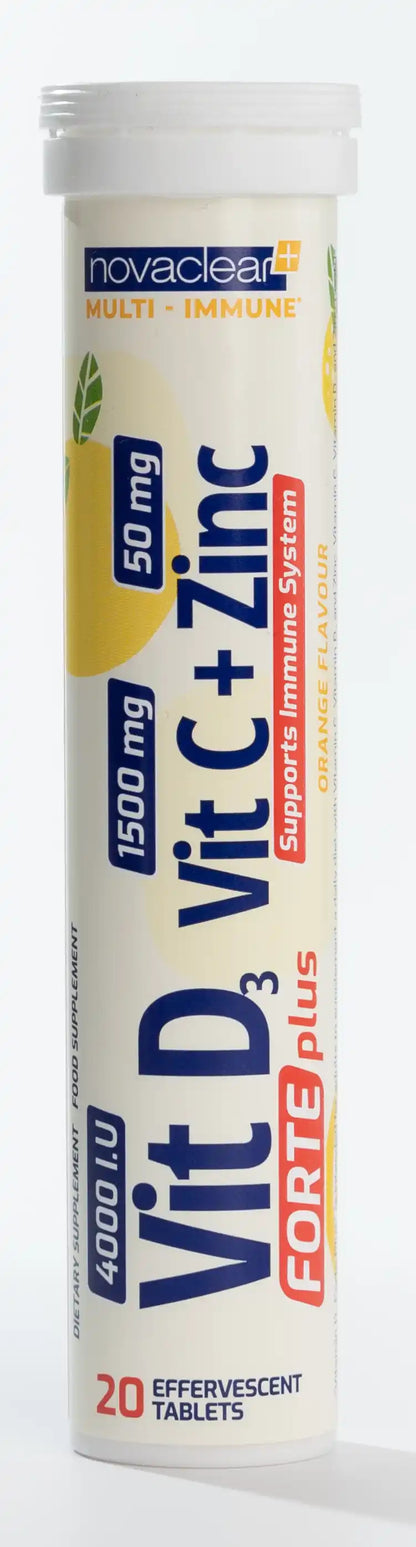 Novaclear Vit D3+ Vit C +Zinc Forte Plus 20 Effervecent Tablet