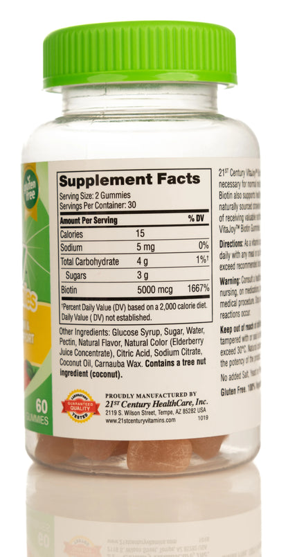 21 Century Vitajoy Biotin 5000 Mcg 60 Gummies