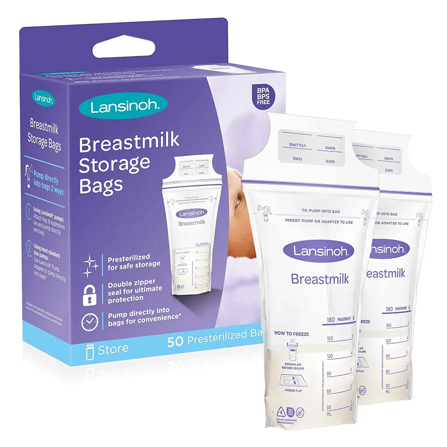 Lansinoh Breast Milk Storage Bags 50 Pieces [T0120]