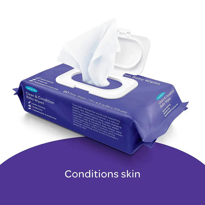 Lansinoh Clean & Condition Baby Wipes 80 Pieces [F00818]