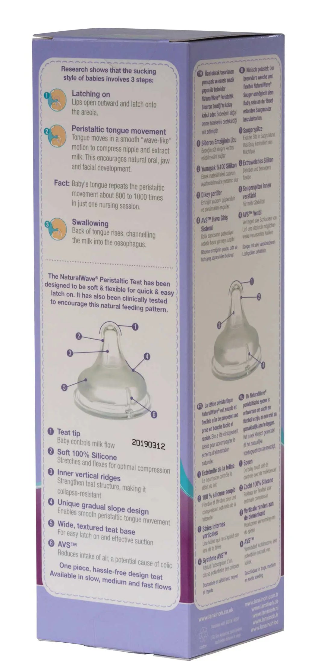 Lansinoh Glass Feeding Bottle 240 Ml