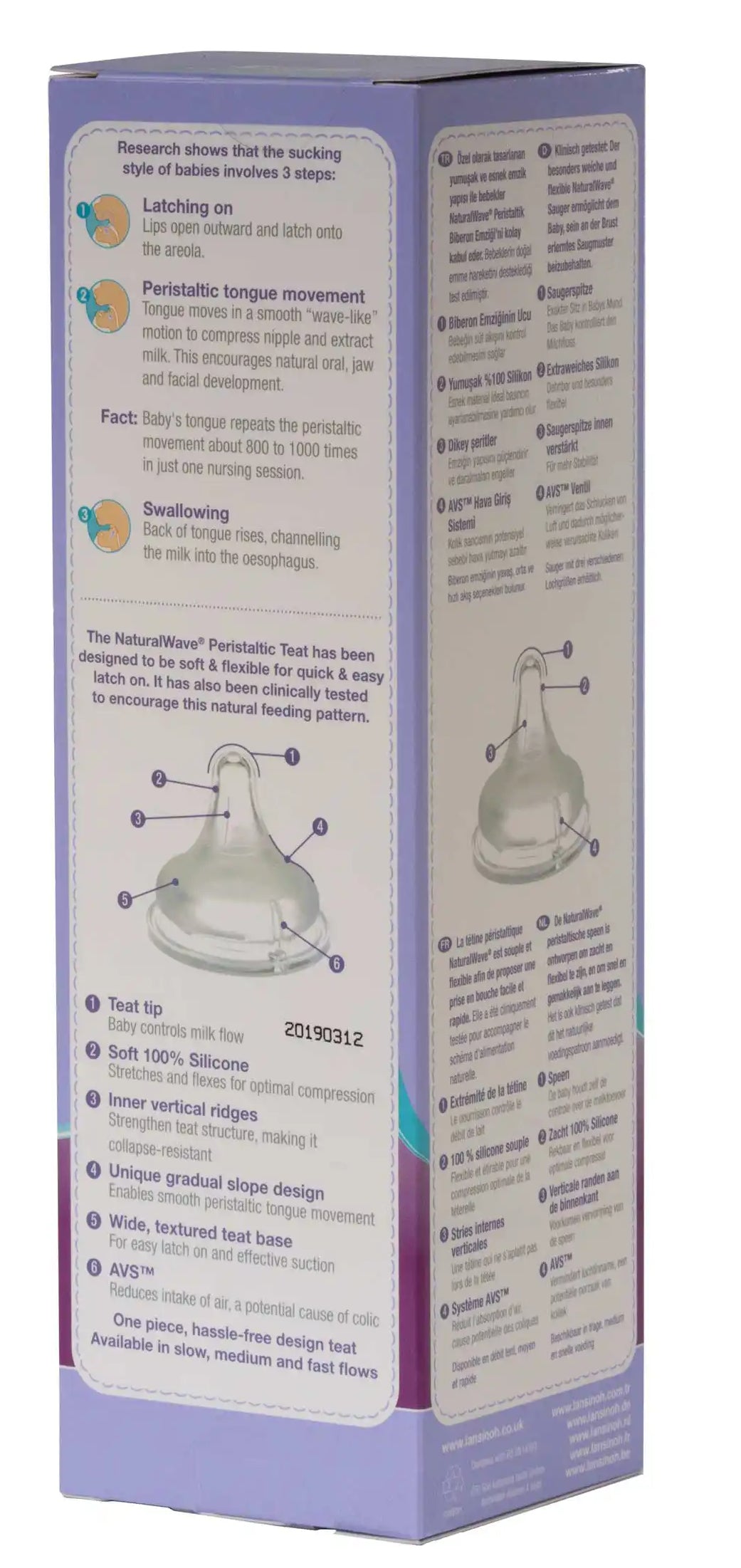 Lansinoh Glass Feeding Bottle 240 Ml