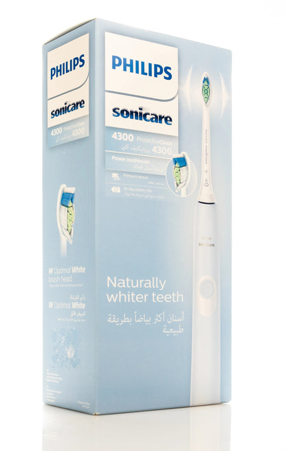 Philips Sonicare 4300 Protective Clean Electric Toothbrush-White [Hx6803/26]