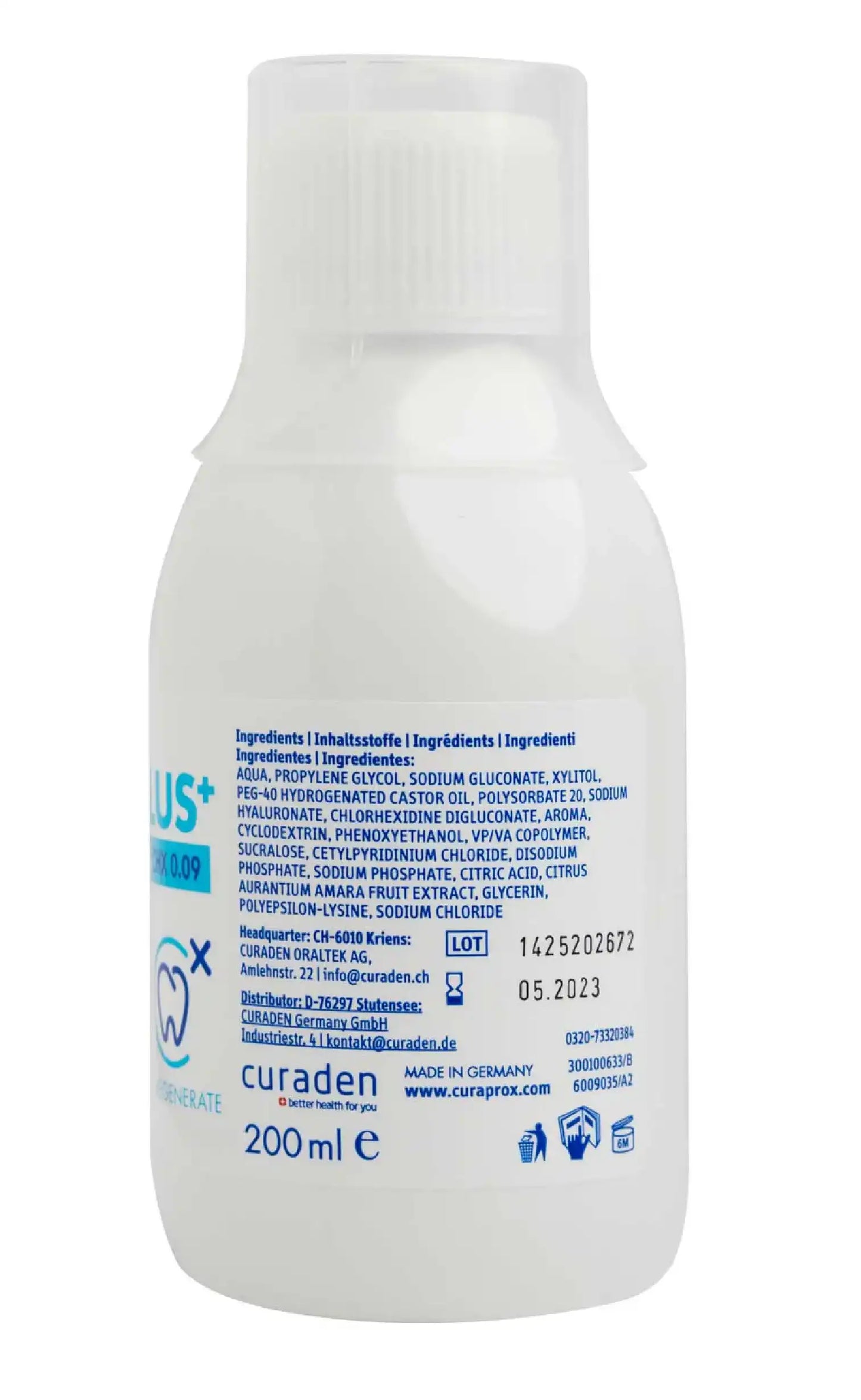 Curaprox Perioplus Regenerat [Chlorohexedine 0.09%] Mouthwash 200 Ml