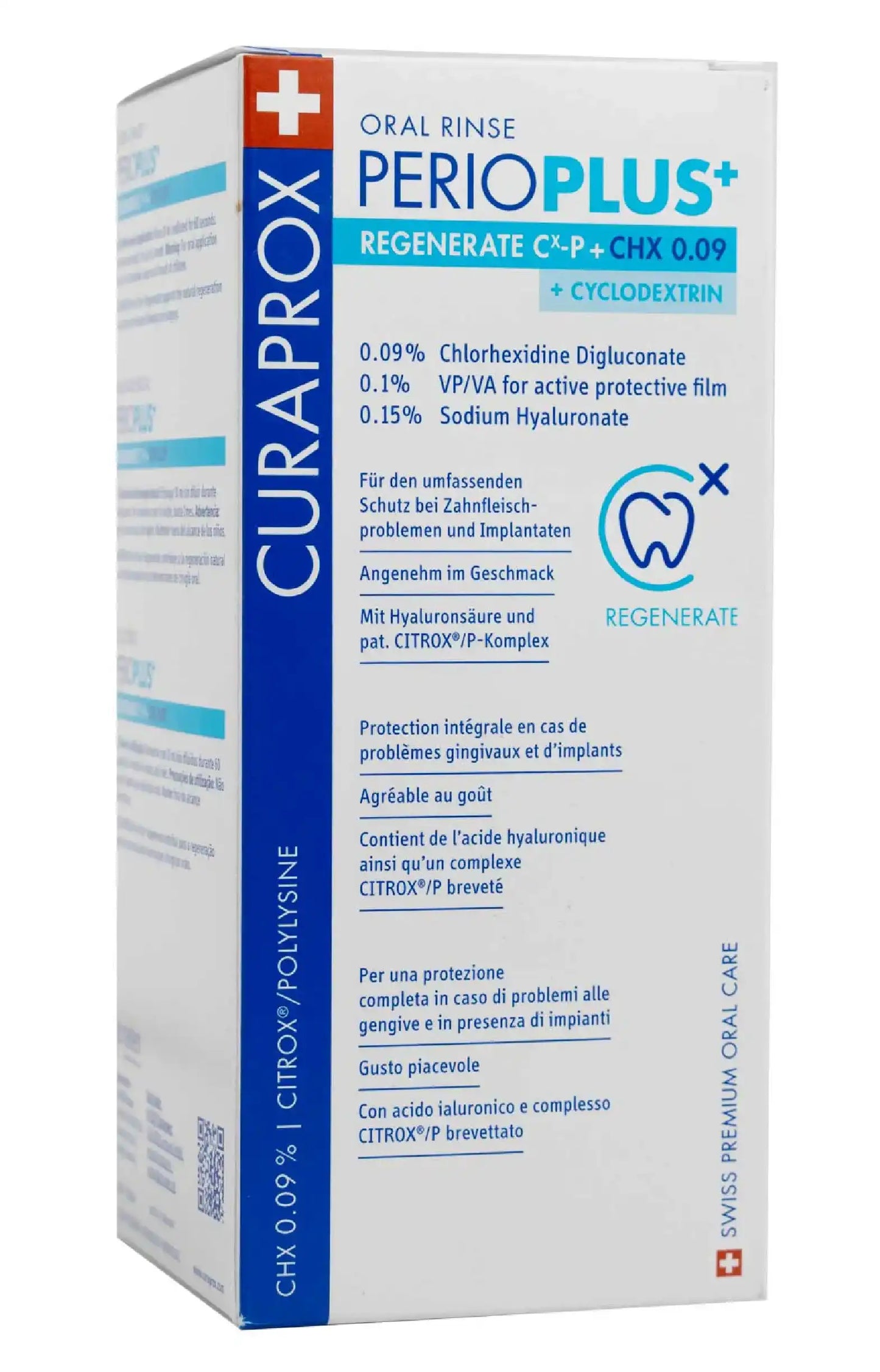 Curaprox Perioplus Regenerat [Chlorohexedine 0.09%] Mouthwash 200 Ml