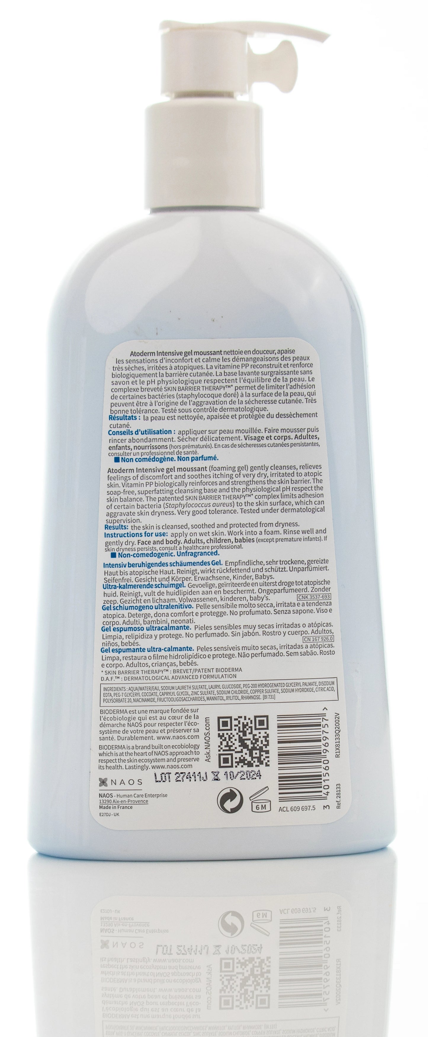 Bioderma Atoderm Intensive Gel Moussant Ultra-Soothing Foaming Gel 500 Ml