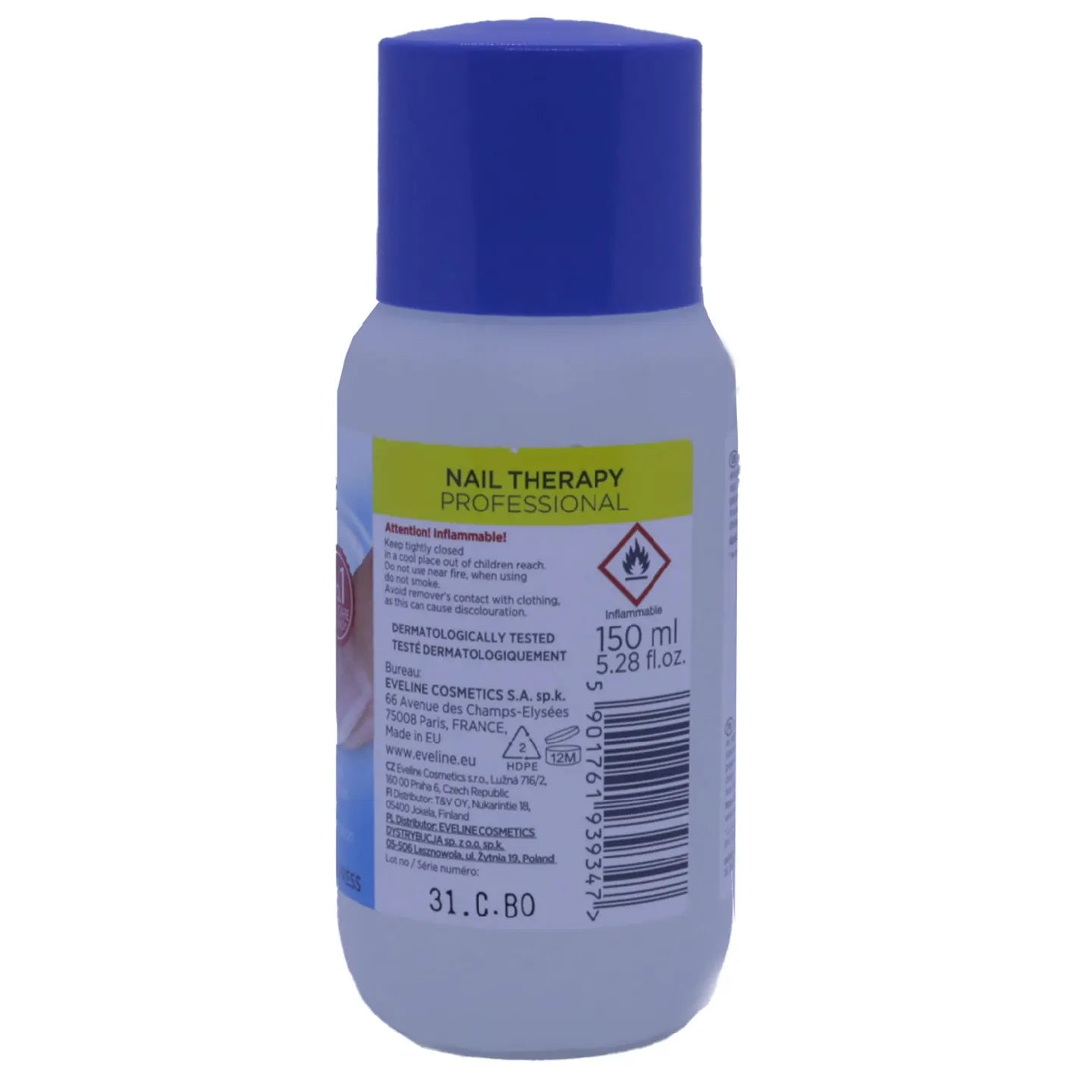 Eveline Nail Therapy Professional 8‑in‑1 Acetone‑Free Nail Polish Remover 150 Ml