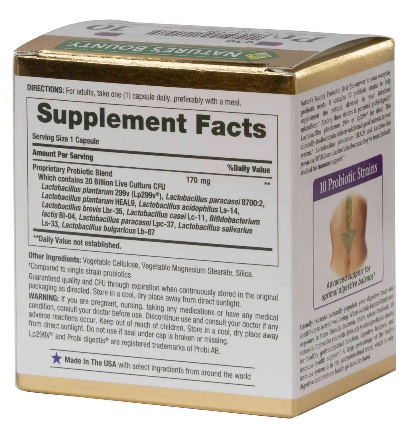 Nature's Bounty Ultra Strength Probiotic10 30 Capsules
