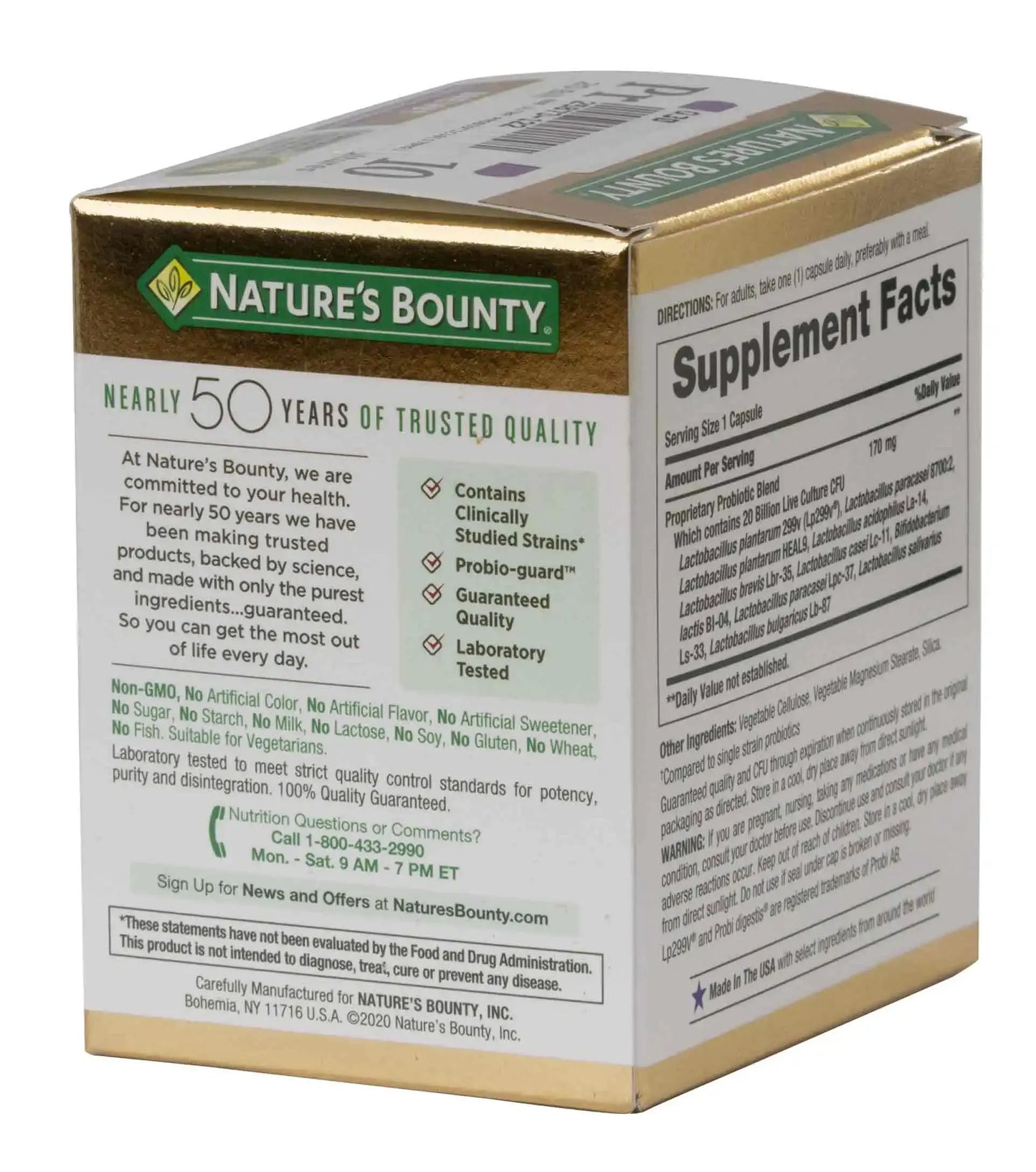 Nature's Bounty Ultra Strength Probiotic10 30 Capsules