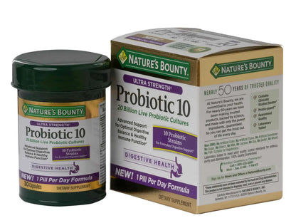 Nature's Bounty Ultra Strength Probiotic10 30 Capsules