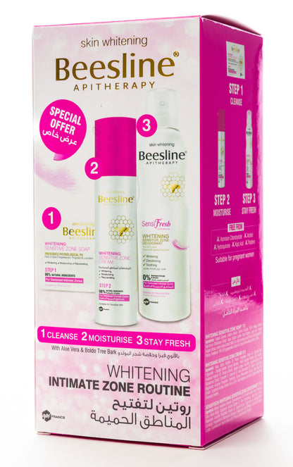 Beesline Whitening Intimate Zone Routine (Special Offer Set – Cleanser, Cream & Deodorant)