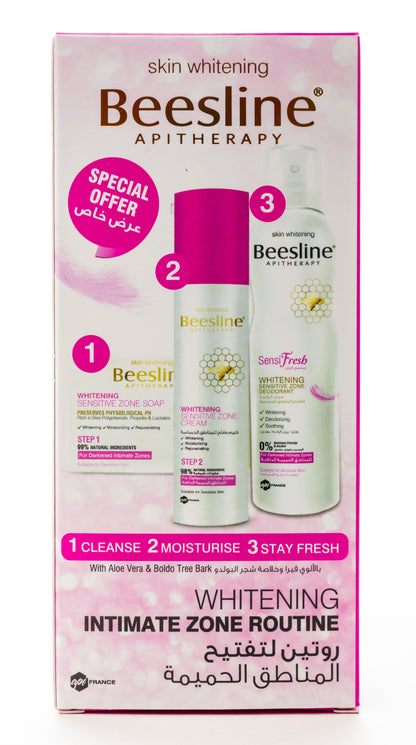 Beesline Whitening Intimate Zone Routine (Special Offer Set – Cleanser, Cream & Deodorant)