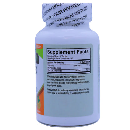 Pure Health Vitamin-C 1000mg + Zinc 50mg 30 Tablets