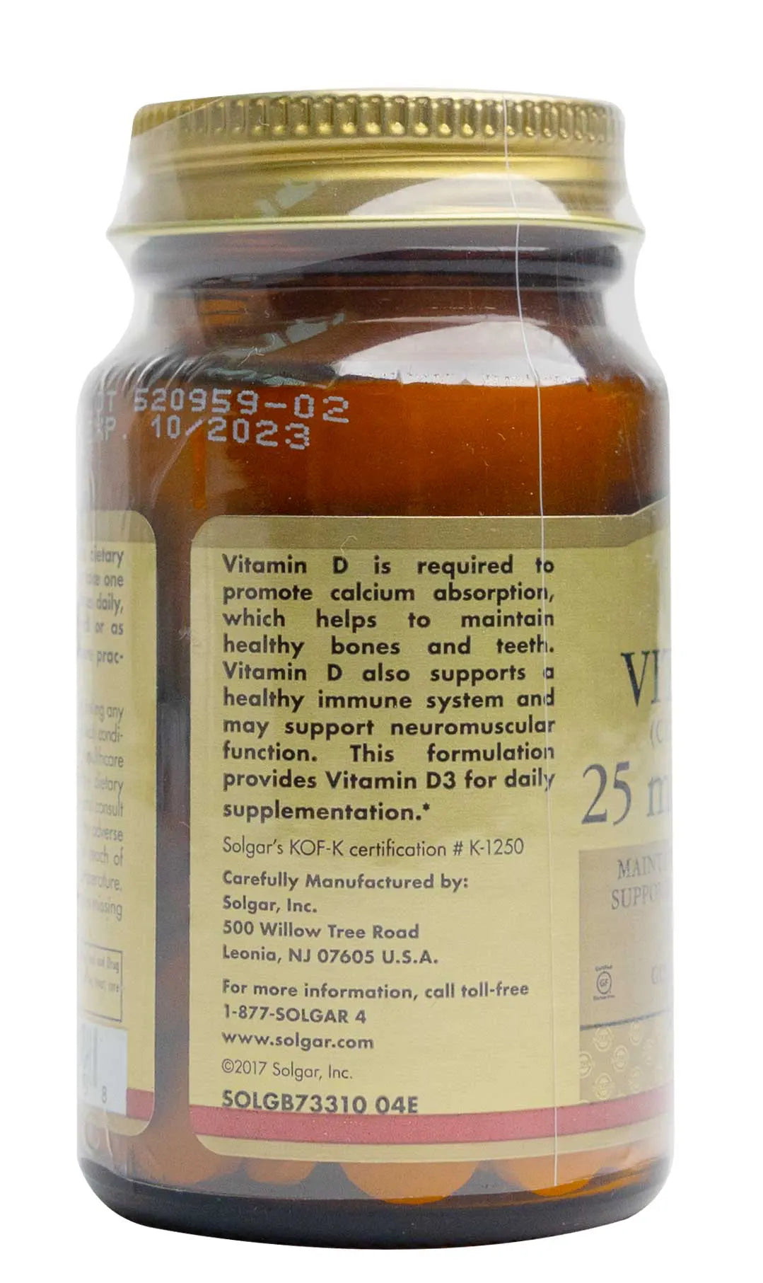 Solgar Vitamin D3 1000 IU 90 Tablets