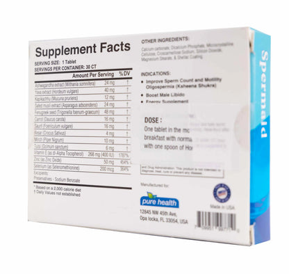 Pure Health Spermaid 30 Tablets