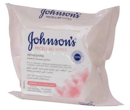 Johnson And Johnson Micellar Refresh [Normal Skin] 25 Wipes [5In1]