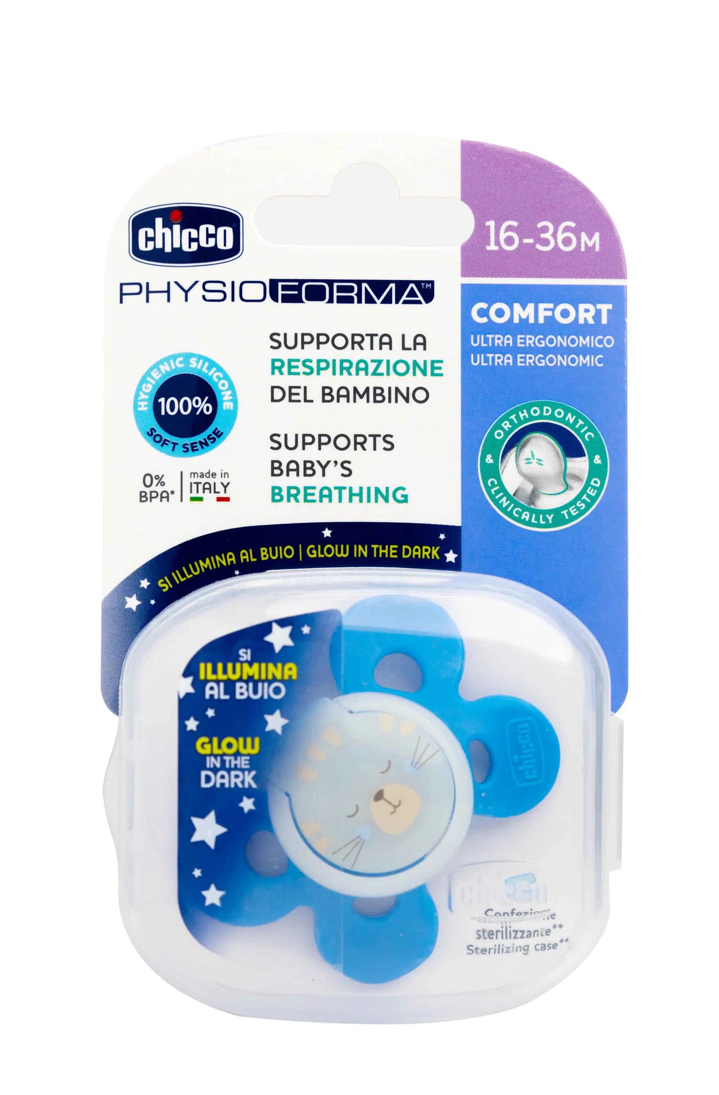 Chicco [1541] Soother Physio Comfort Lumi 16-36 Months 1 Piece