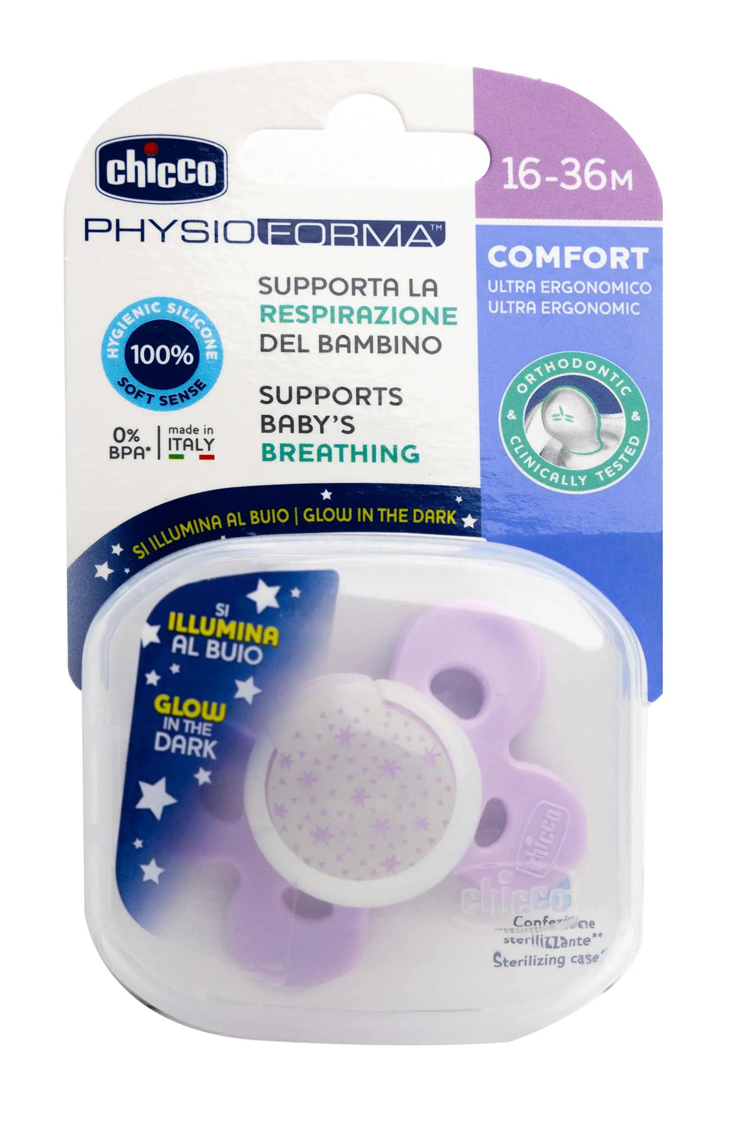 Chicco [1541] Soother Physio Comfort Lumi 16-36 Months 1 Piece