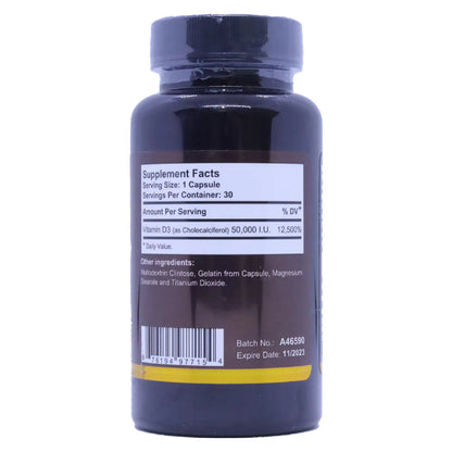 SoloDvit Vitamin D3 50,000IU 30 Capsules