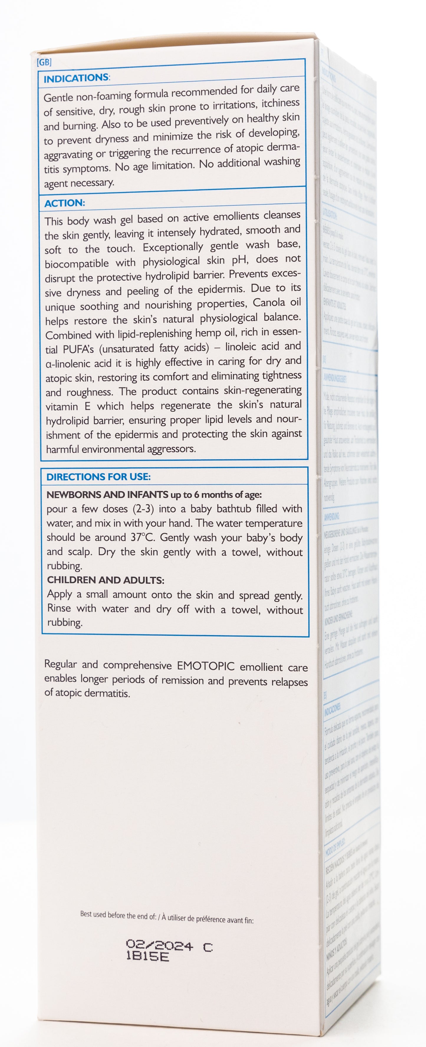 Pharmaceris E Emotopic Creamy Body Shower Gel for Dry and Atopic Skin 400 Ml