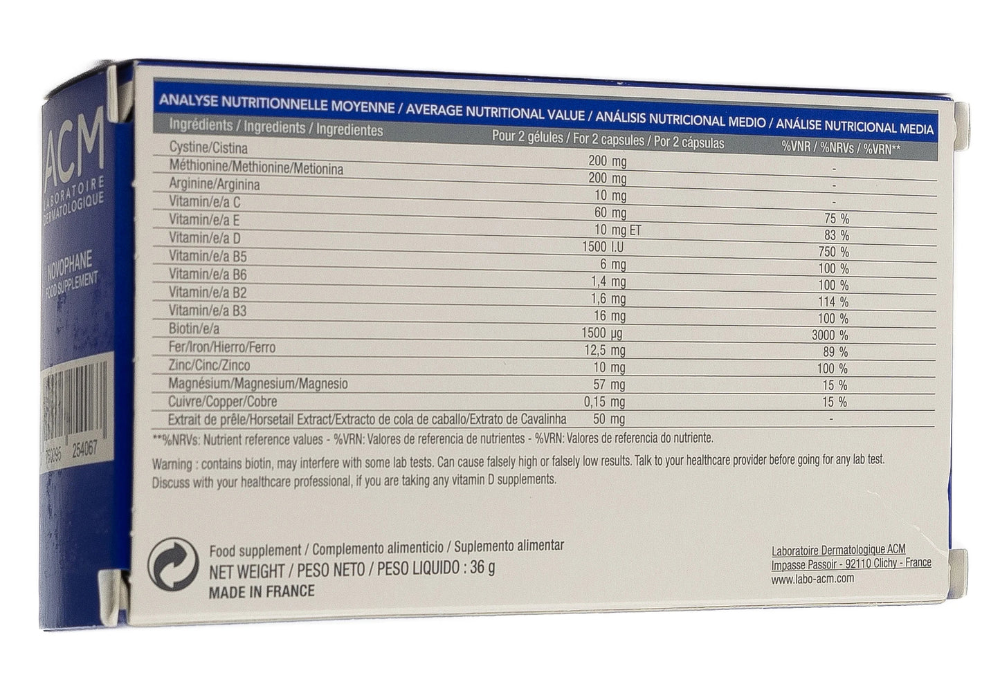 ACM Novophane Forte 60 Capsule