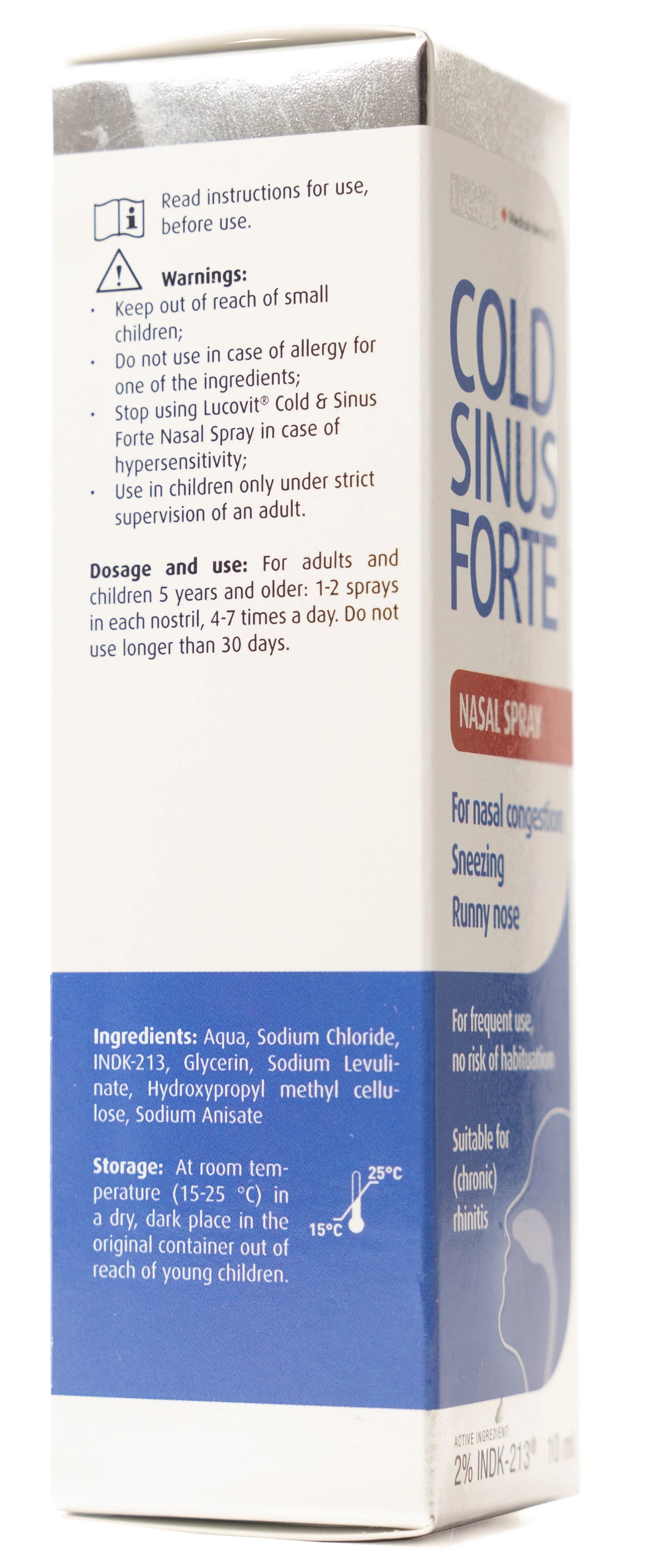 Lucovit Cold Sinus Forte Nasal  Spray 10Ml