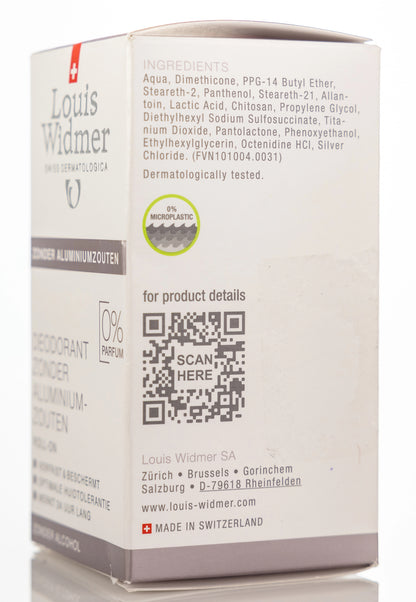 Louis Widmer Deoderant Roll On Aluminium Free  50 Ml