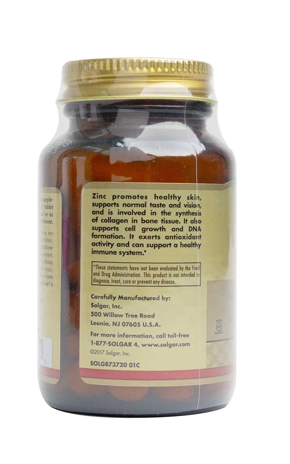 Solgar Zinc 50 mg 100 Tablets