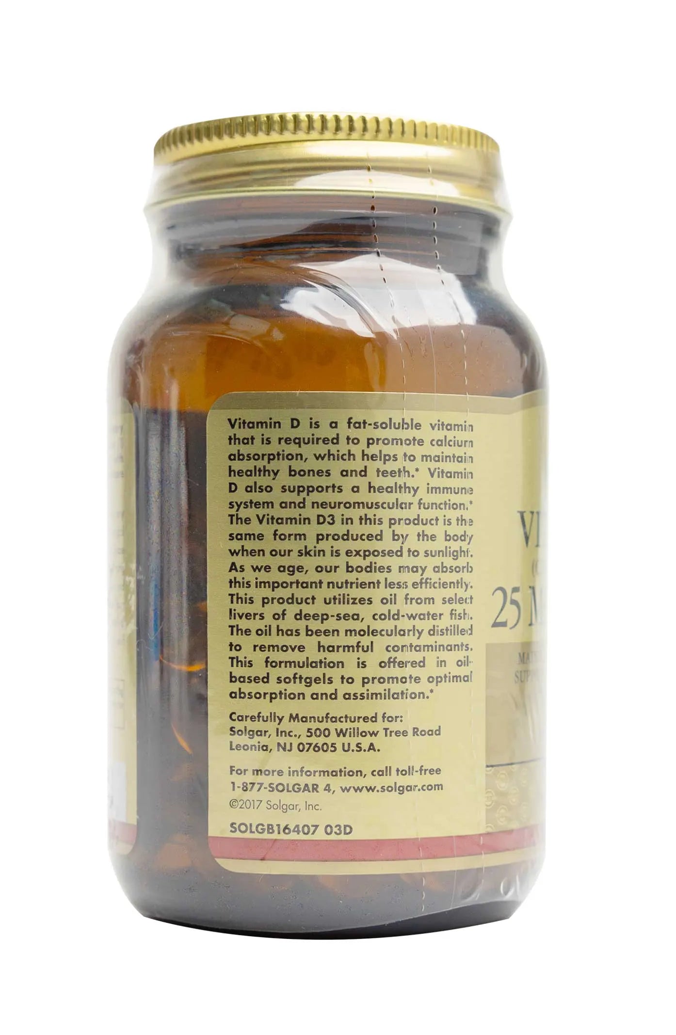 Solgar Vitamin D3 1000 IU 100 Softgels