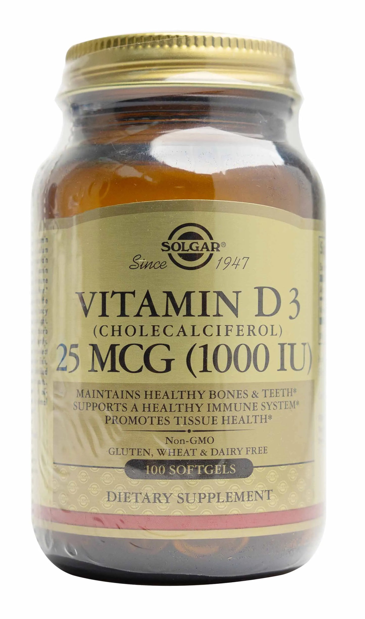Solgar Vitamin D3 1000 IU 100 Softgels