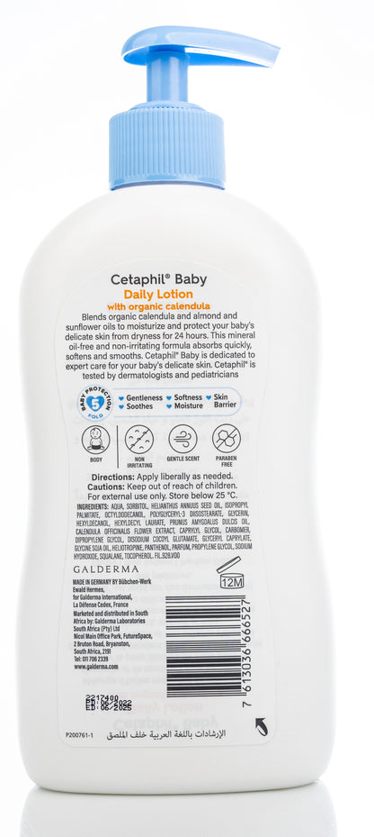 Cetaphil Baby Daily Lotion with Organic Calendula 400 Ml