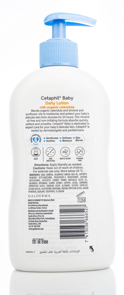 Cetaphil Baby Daily Lotion with Organic Calendula 400 Ml
