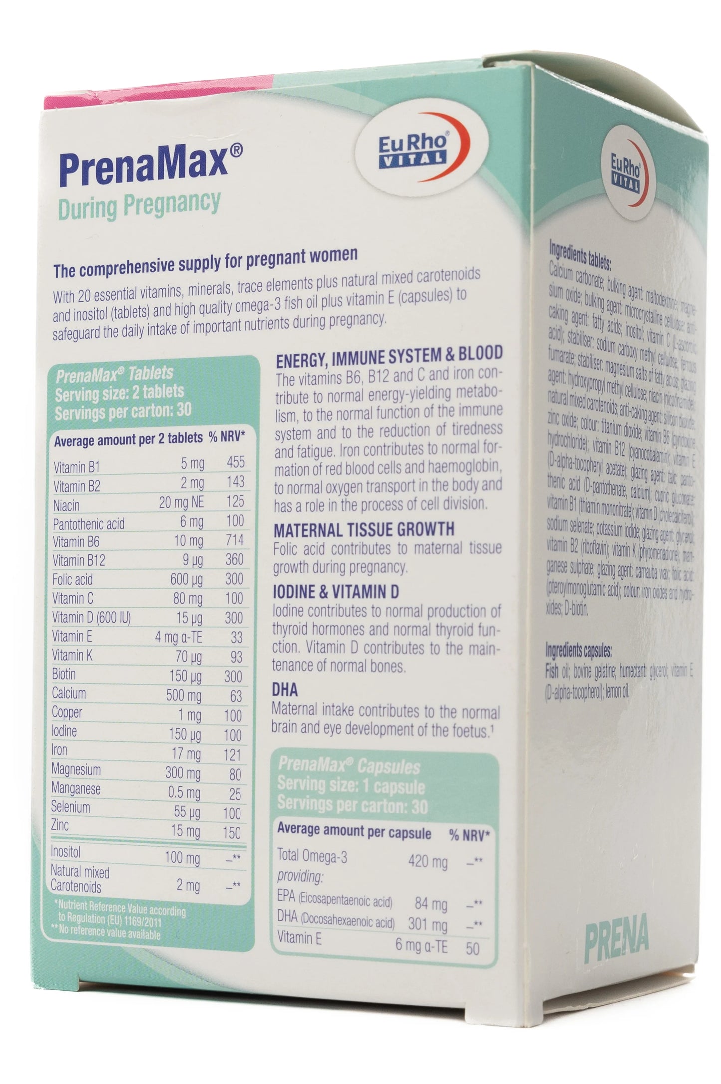 Eurho Vital PrenaMax 60 Tablet + 30 Capsule