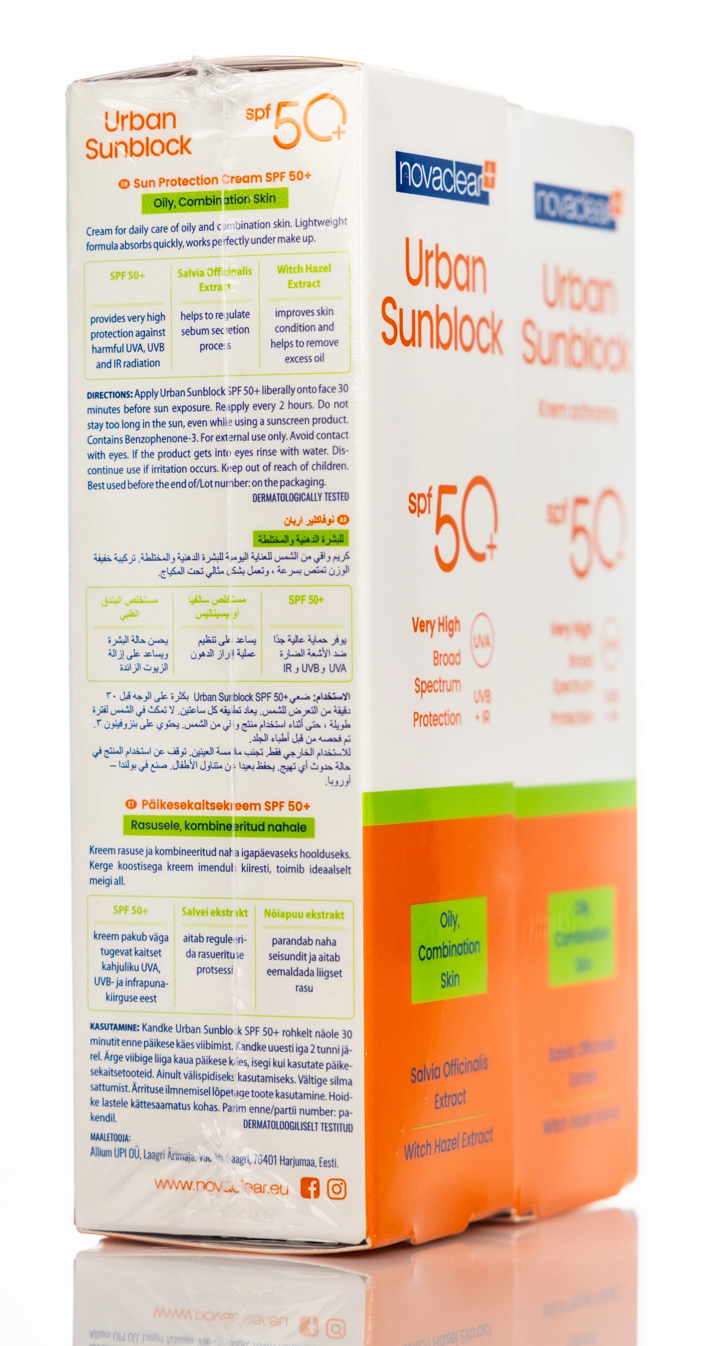 Novaclear Urban Sun [Oily Skin] Spf 50+Face Cream 40 ml 40 Ml 1+1 Offer