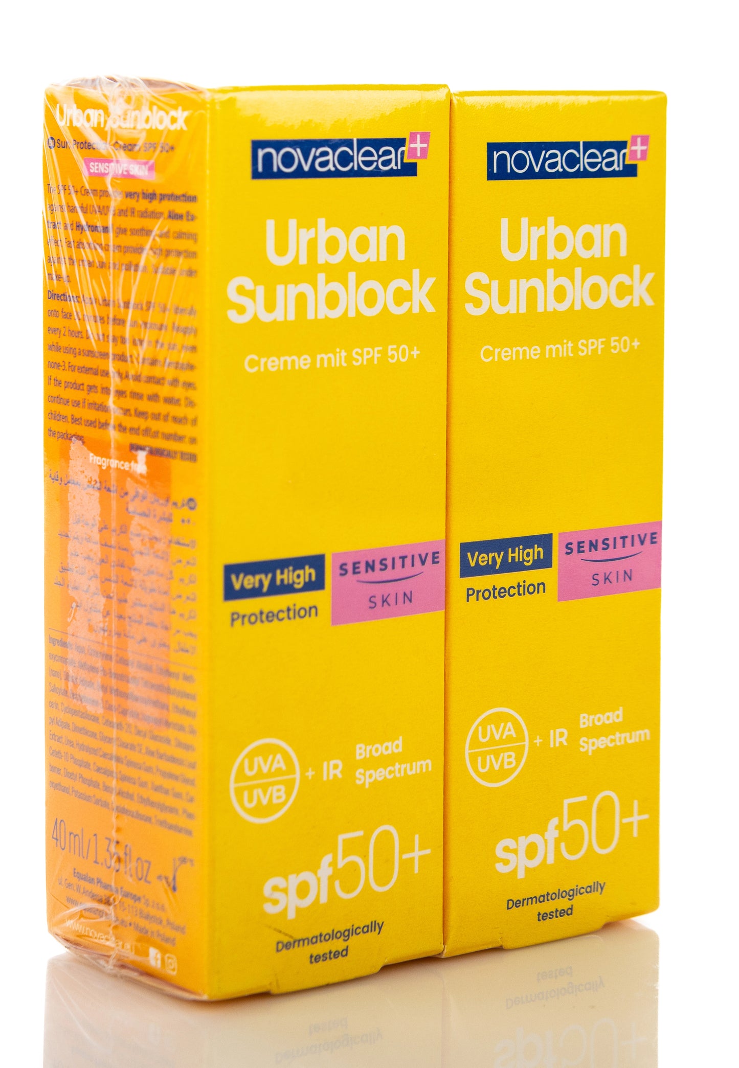 Novaclear Urban Sun [Sensitiv Skin]Spf 50+Face Cream 40 ml 40 Ml 1+1 Offer
