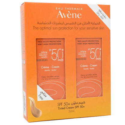 Avène SPF 50+ Very High Protection Cream Tinted 50 Ml 1+1 Offer Pack