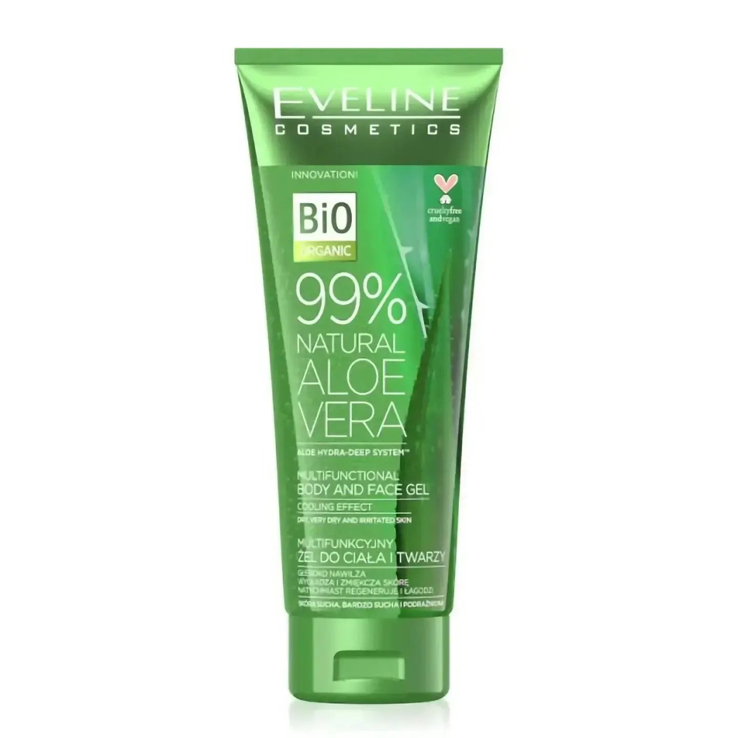 Eveline Bio Organic 99% Natural Aloe Vera Multifunctional Body and Face Gel 250 Ml