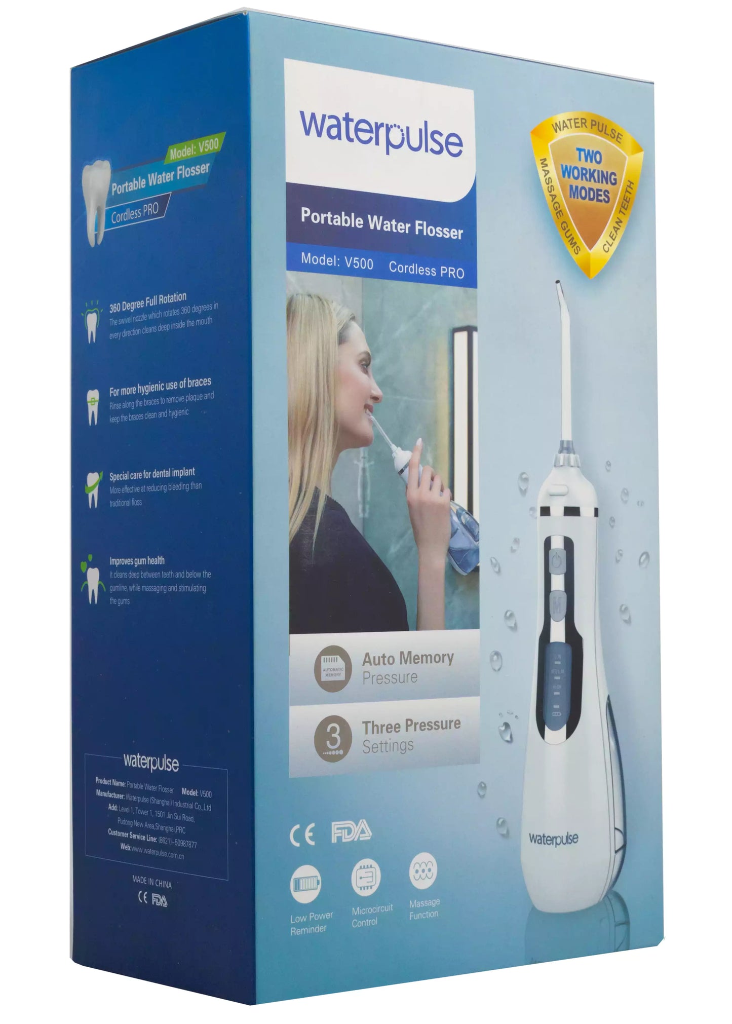 Waterpulse Portable Water Flosser- V500