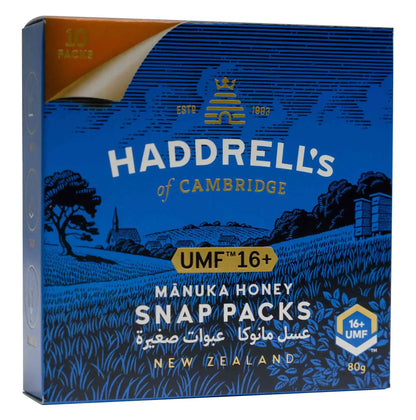 Haddrell's Manuka Honey Snap Packs UMF 16+ 10 Packs