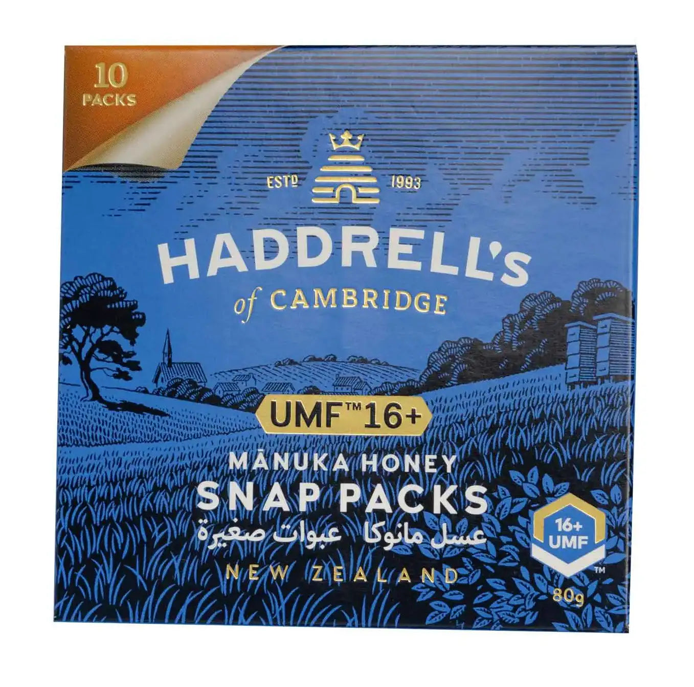 Haddrell's Manuka Honey Snap Packs UMF 16+ 10 Packs